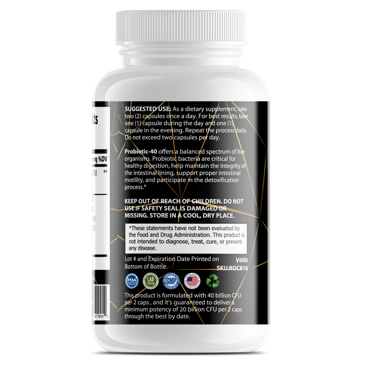 Probiotics 40 Billion CFU – Gut & Immune Support