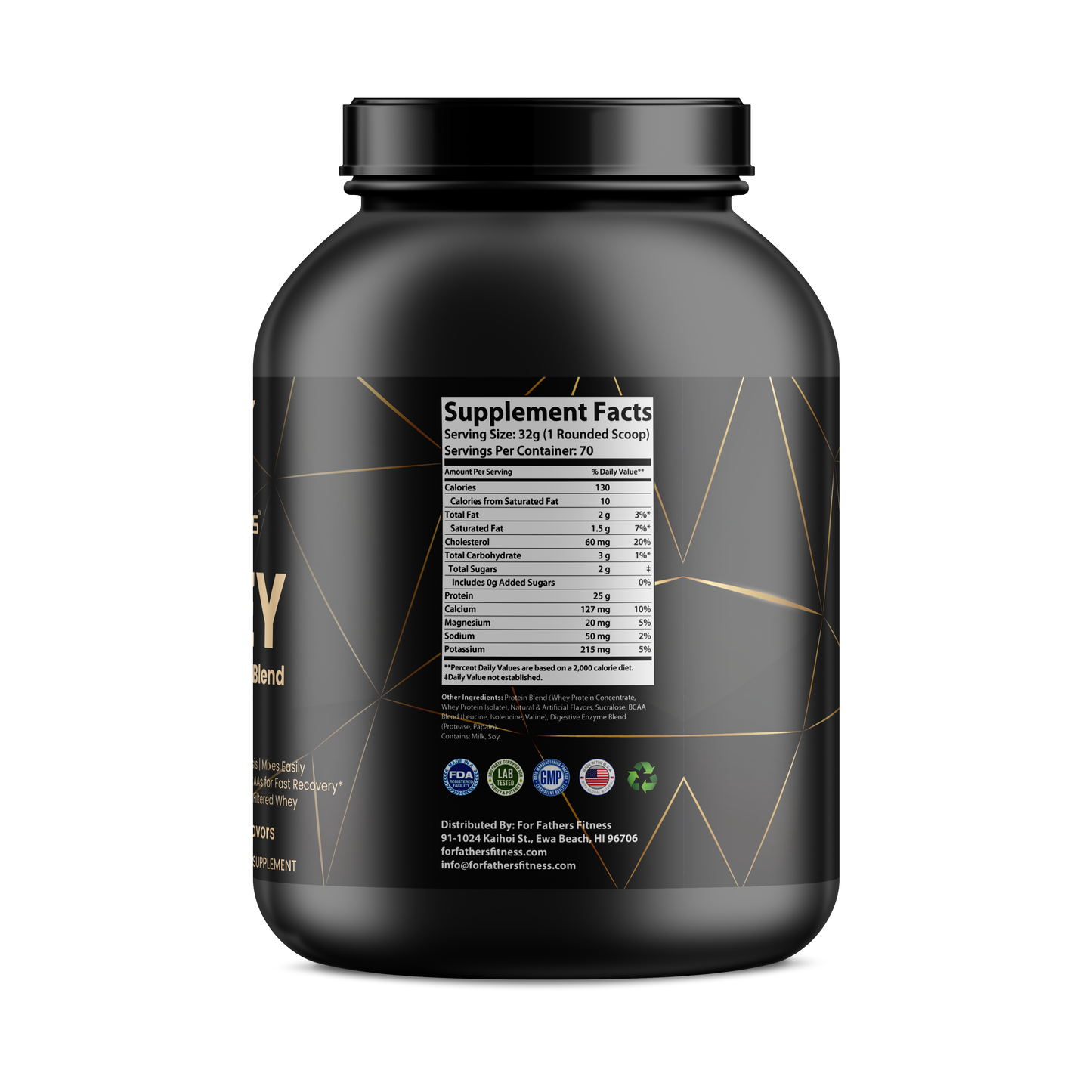Whey Protein – Vanilla Milkshake | Muscle, Recovery, Energy & Metabolism | 5LB | For Fathers
