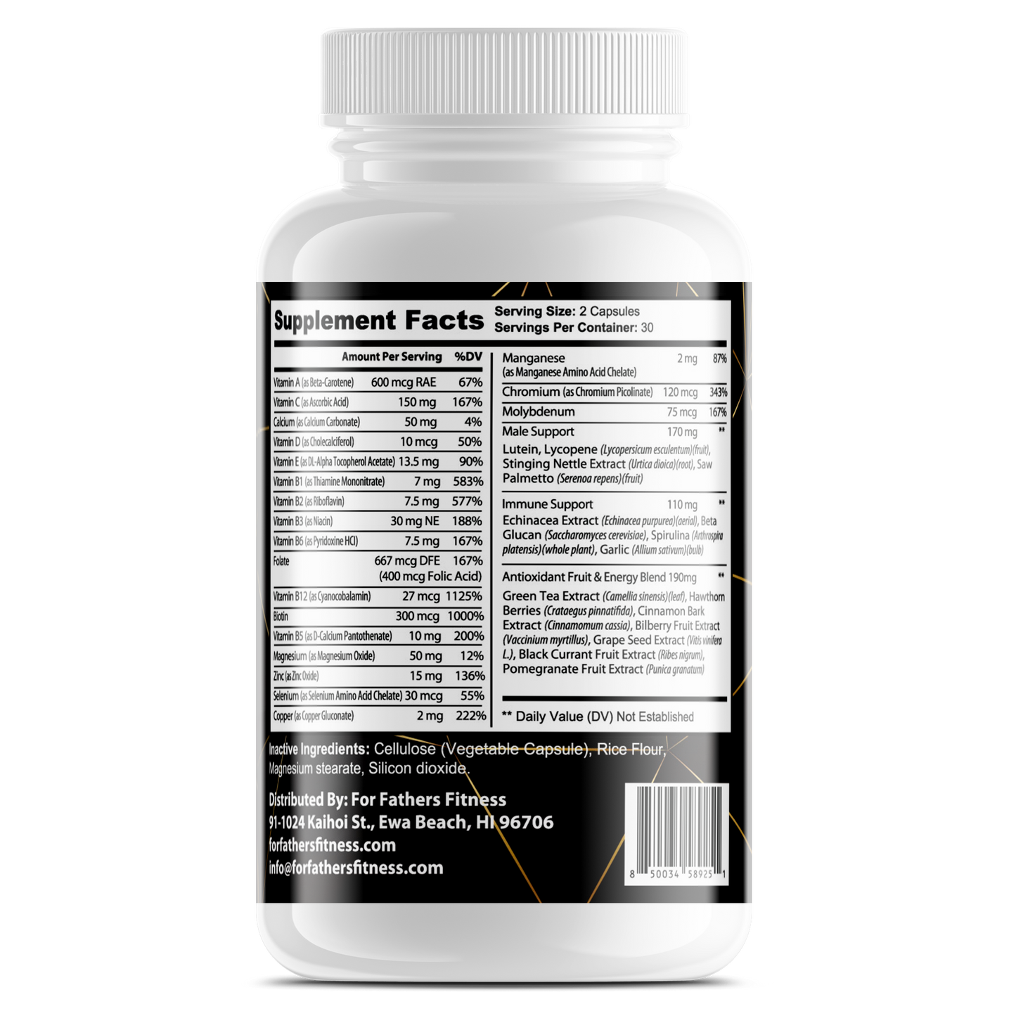 Men's Daily Multivitamin: Complete Vitamins Package