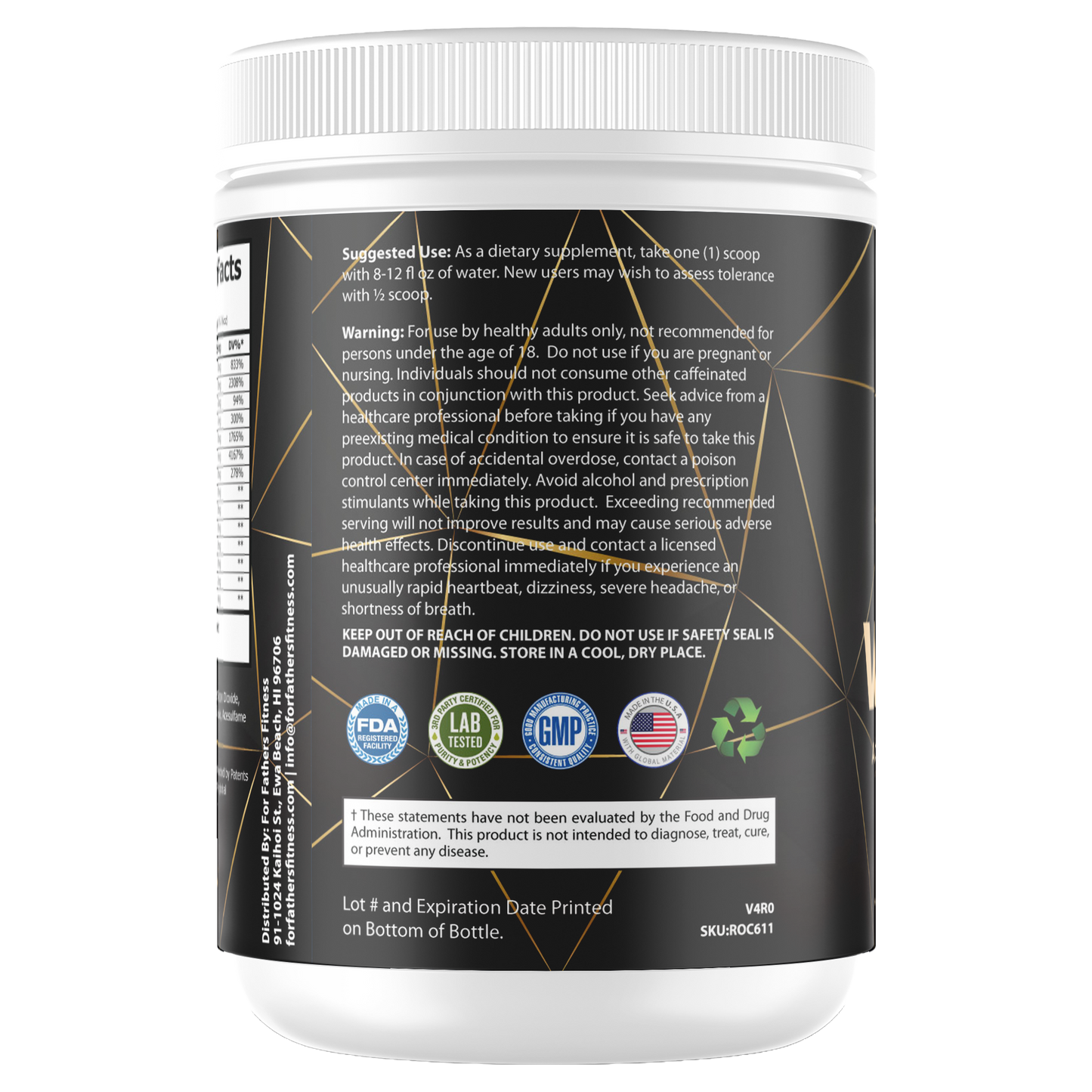 Tropical Sunrise Pre-Workout label