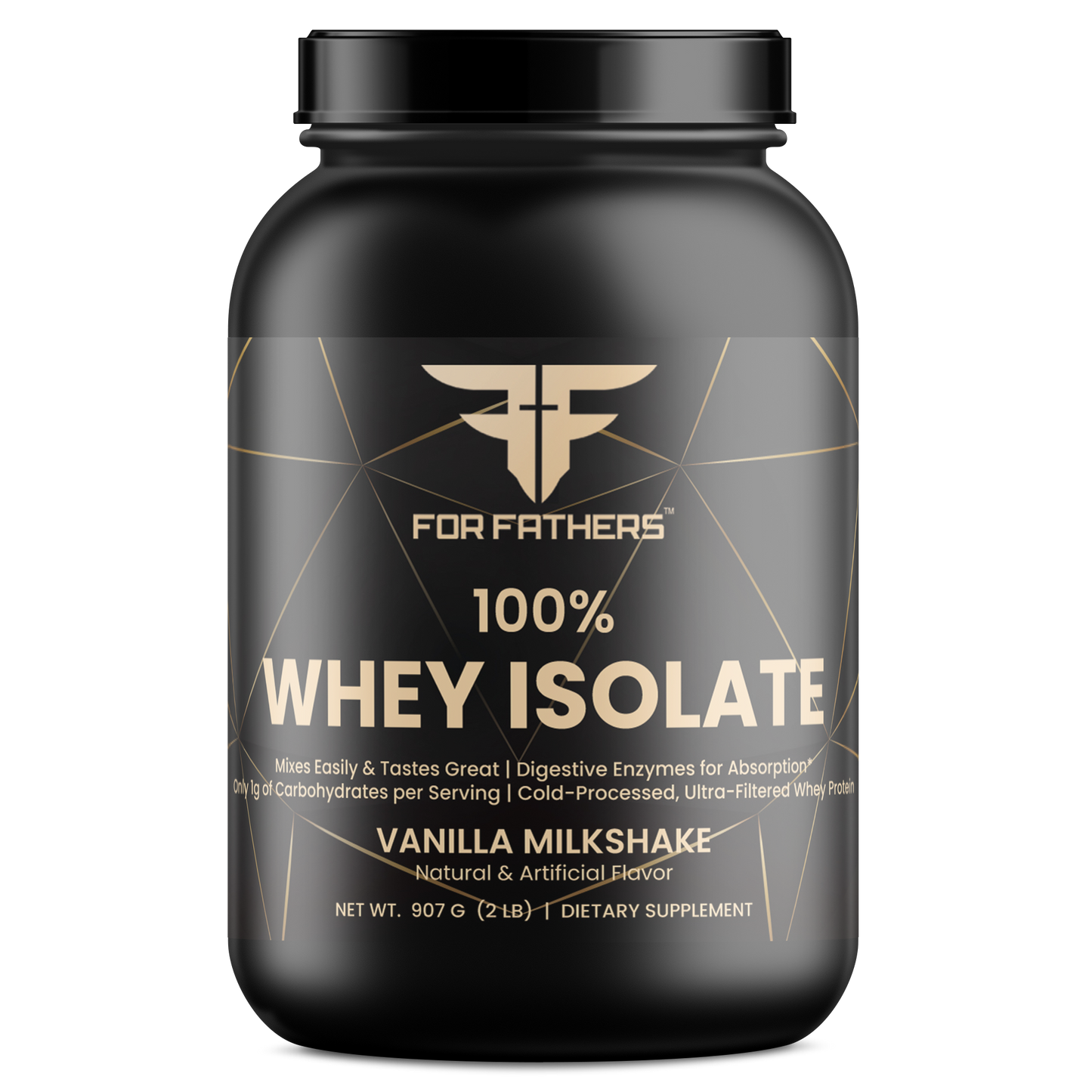 Whey Isolate Protein – Vanilla Milkshake Flavor | Fast Recovery | Lean Muscle | 2LB | For Fathers