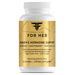 Women's Hormonal Support Gummies – Strawberry | Cranberry, Chasteberry & Dong Quai | 60 Gummies