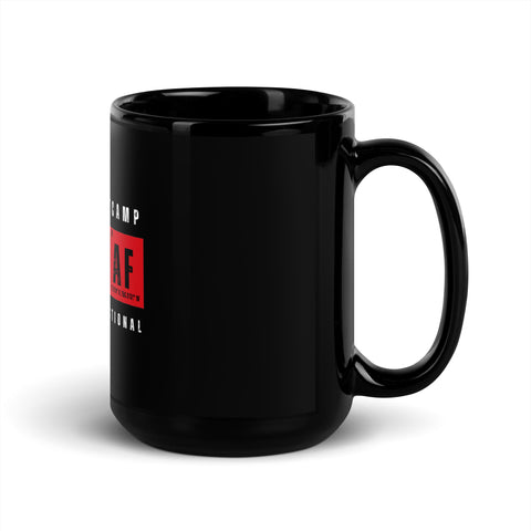 STRONG AF Black Glossy Ceramic Mug