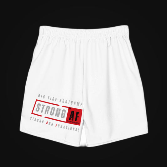 STRONG AF Men's Swim Trunks on dark