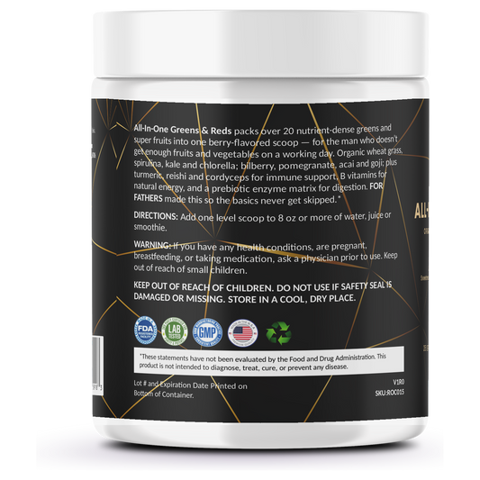 For Fathers All-In-One Greens & Reds Superfood Mixed Berry — left view