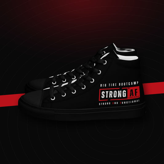 bg2|40754478416068|STRONG AF Men’s High Top Canvas Shoes – left side view