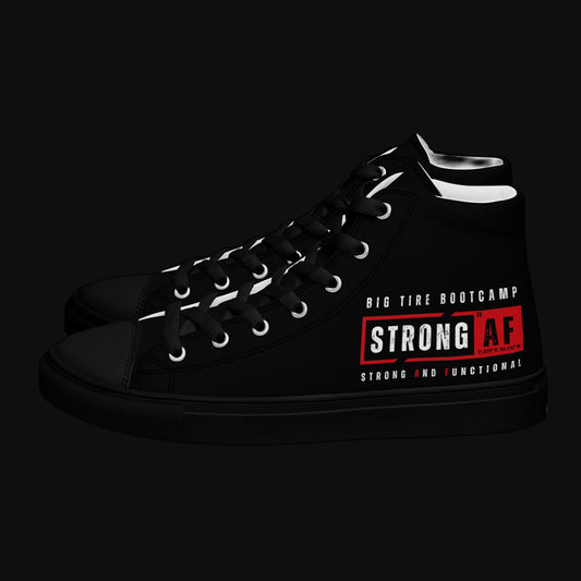 STRONG AF Men’s High Top Canvas Shoes – left side view