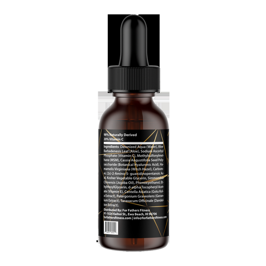 For Fathers Fitness vitamin c serum label