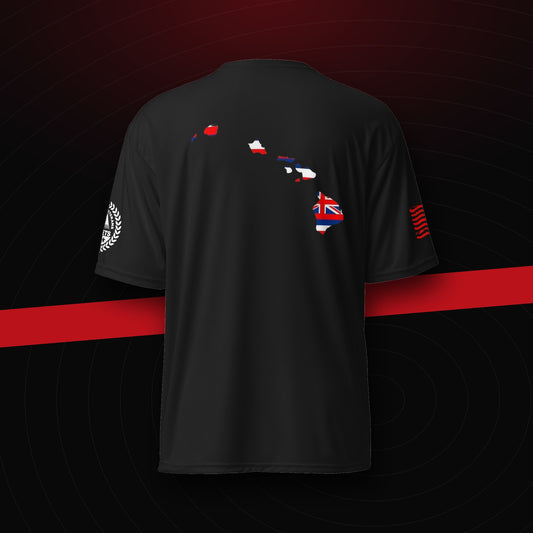 FAST AF – 100 Miles. One Mission. shirt, back, with the Hawaiian Islands flag print