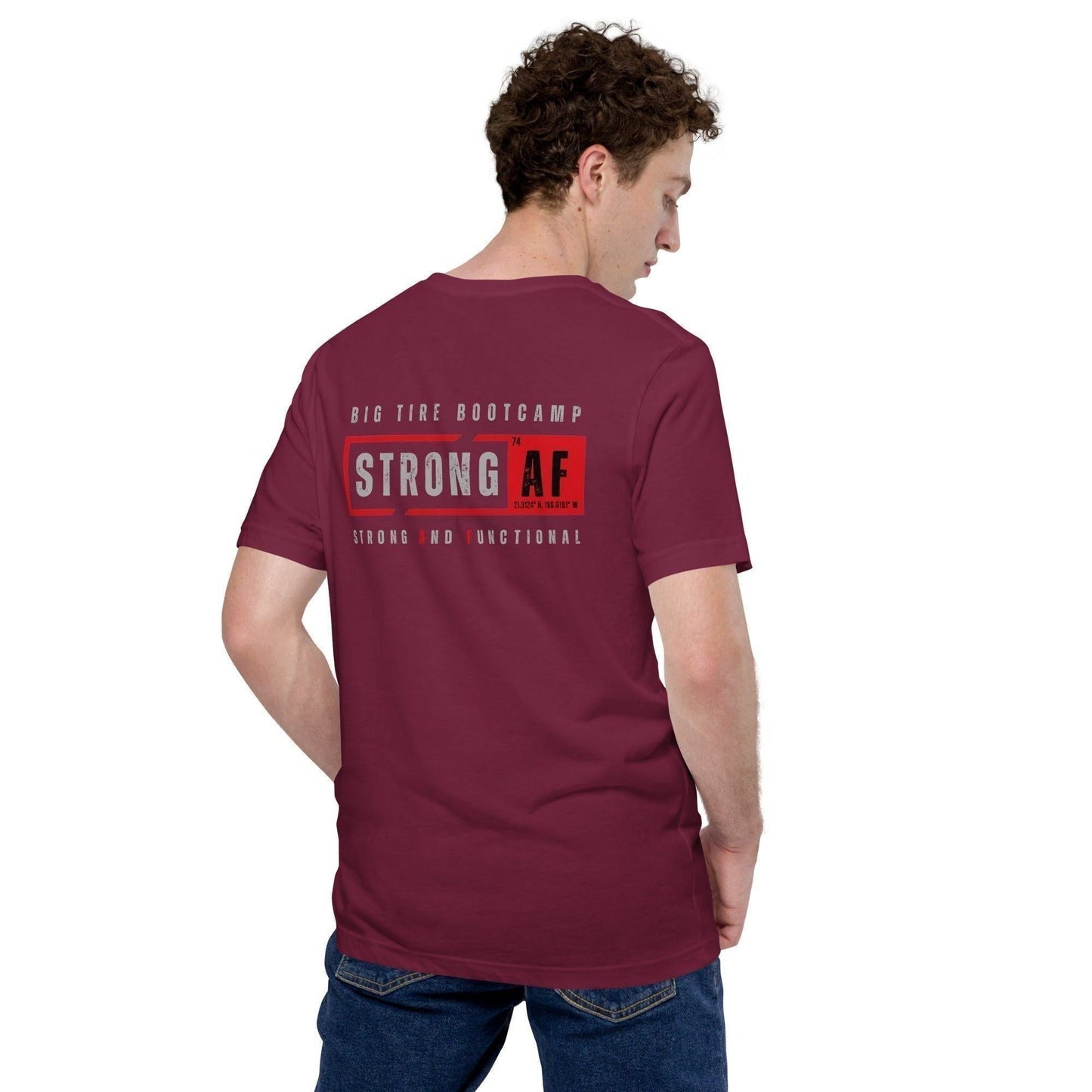 Big Tire Bootcamp Strong And Functional T-Shirt (Logo on Back) - For Fathers Fitness