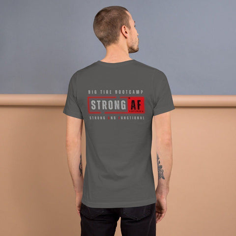 Big Tire Bootcamp Strong And Functional T-Shirt (Logo on Back) - For Fathers Fitness