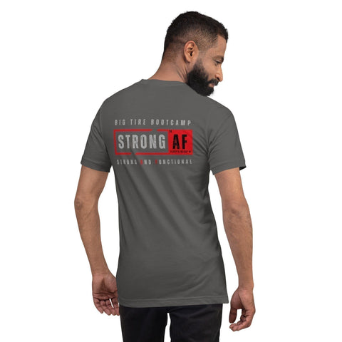 Big Tire Bootcamp Strong And Functional T-Shirt (Logo on Back) - For Fathers Fitness
