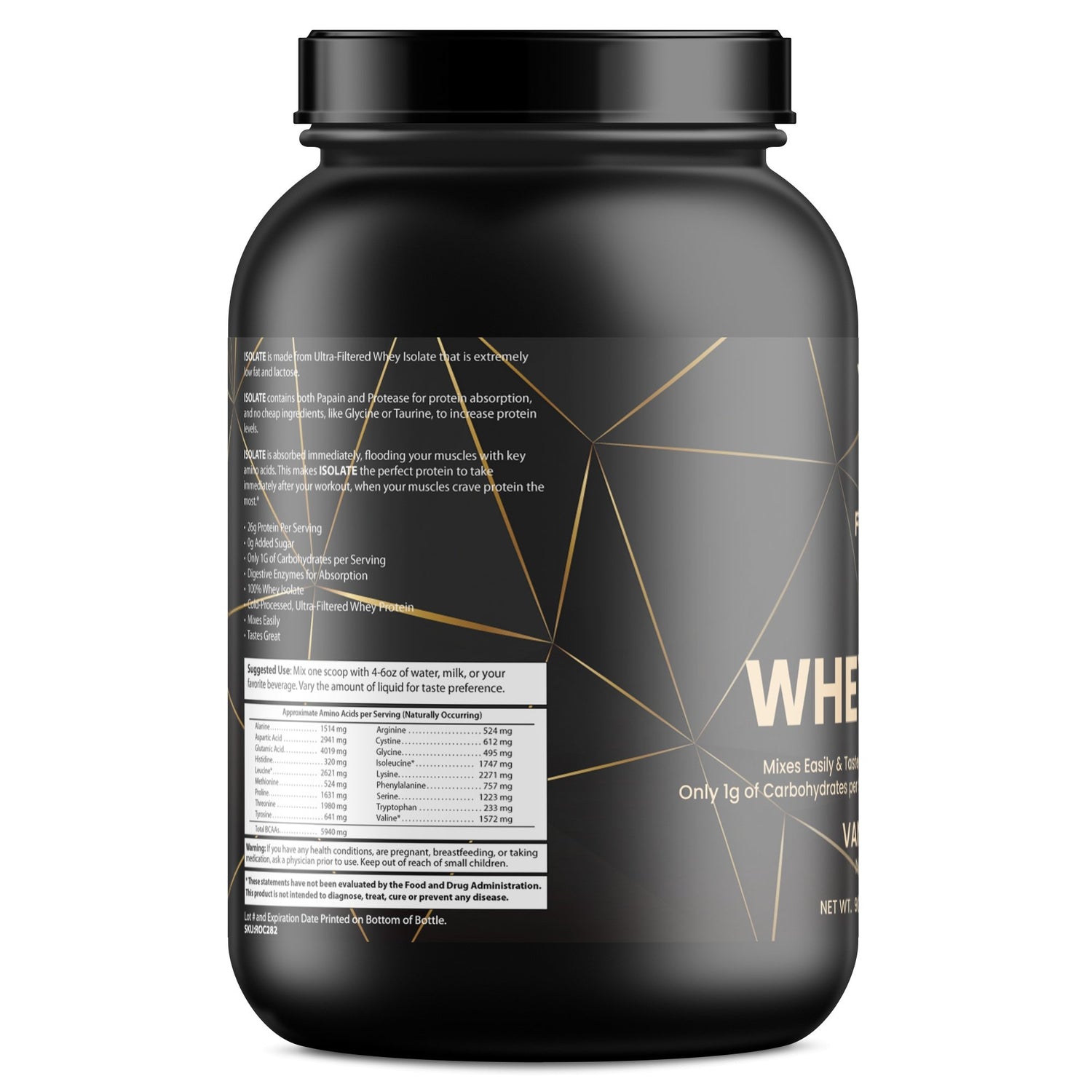 For Fathers 2LB 100% Whey Isolate Vanilla Milkshake Protein Powder – Rapid Absorption, Low-Fat, Energy Boosting - For Fathers Fitness