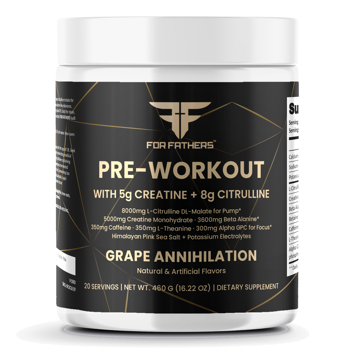 Pre-Workout with Creatine – Grape Annihilation – For Fathers Fitness – front