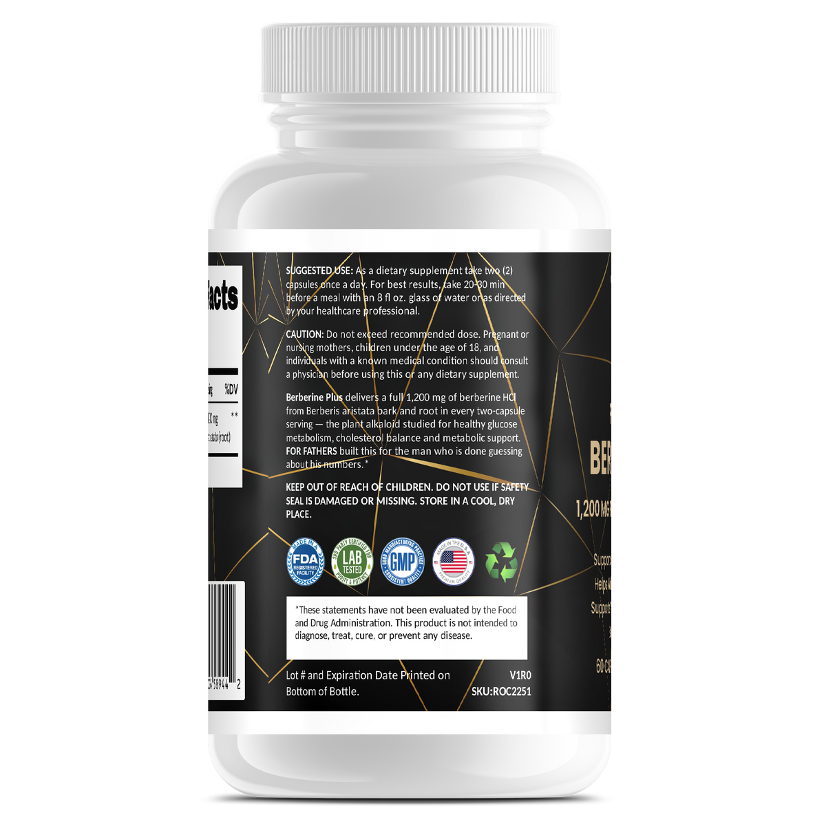 Berberine Plus – For Fathers Fitness – side