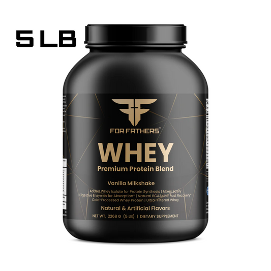 Whey Protein – Vanilla Milkshake | Muscle, Recovery, Energy & Metabolism | 5LB | For Fathers