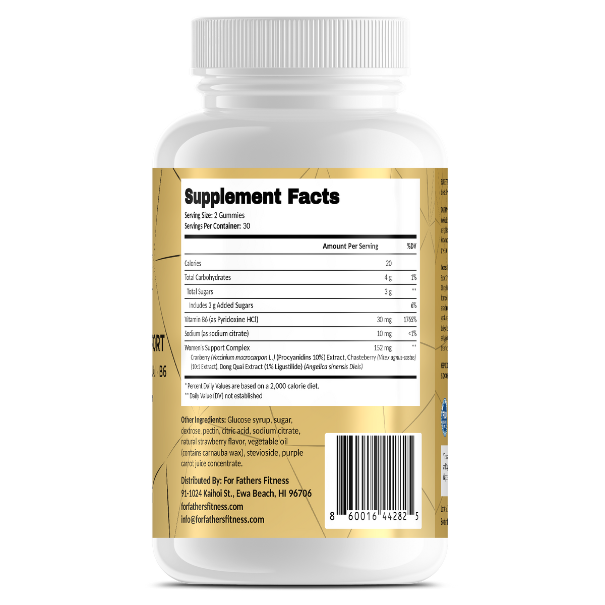 Women's Hormone Support Gummies – FOR HER by For Fathers Fitness – back