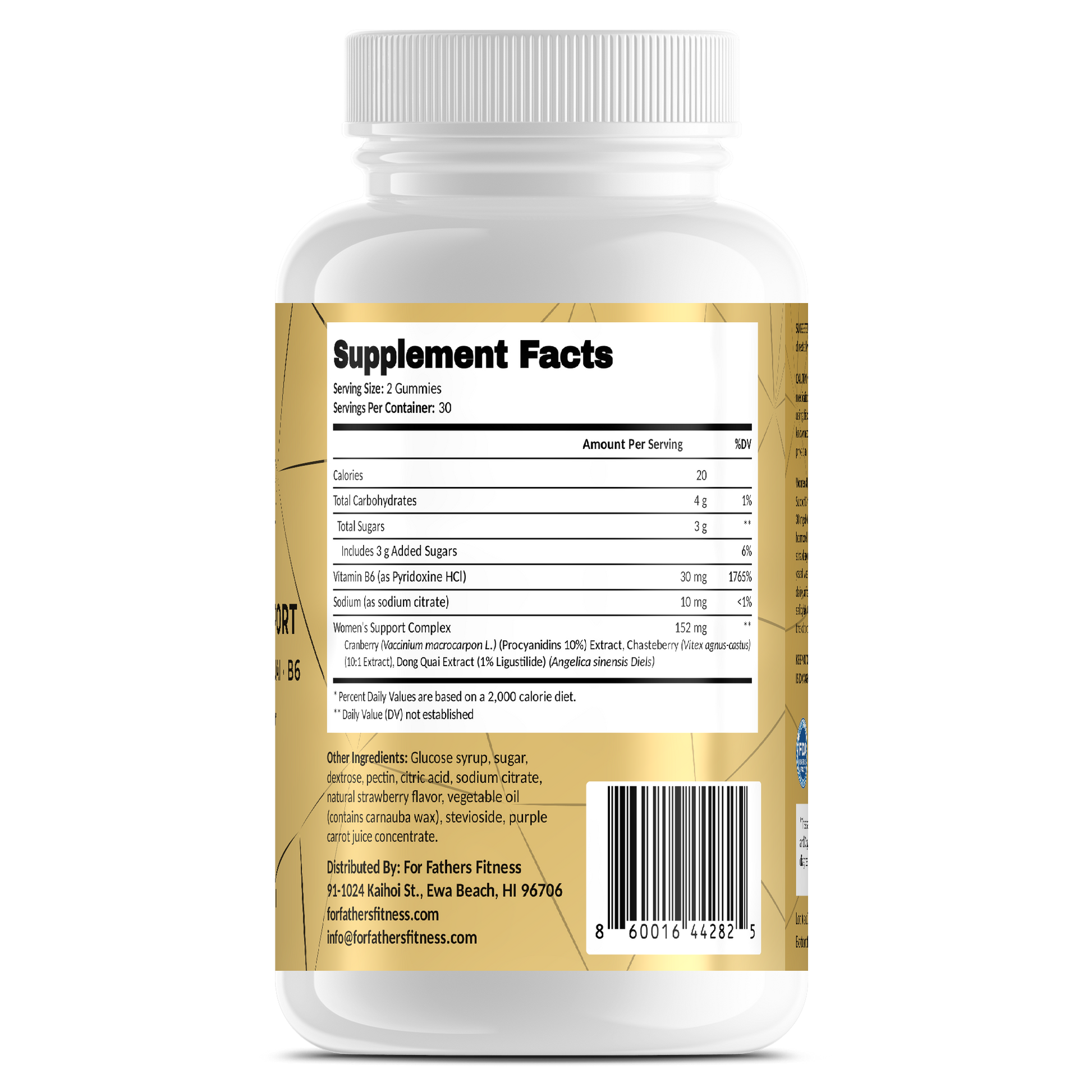 Women's Hormone Support Gummies – FOR HER by For Fathers Fitness – back