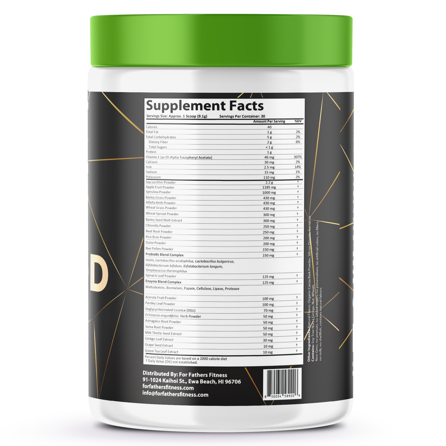 Organic Green Superfood – Apple Cinnamon | Energy, Detox & Immunity