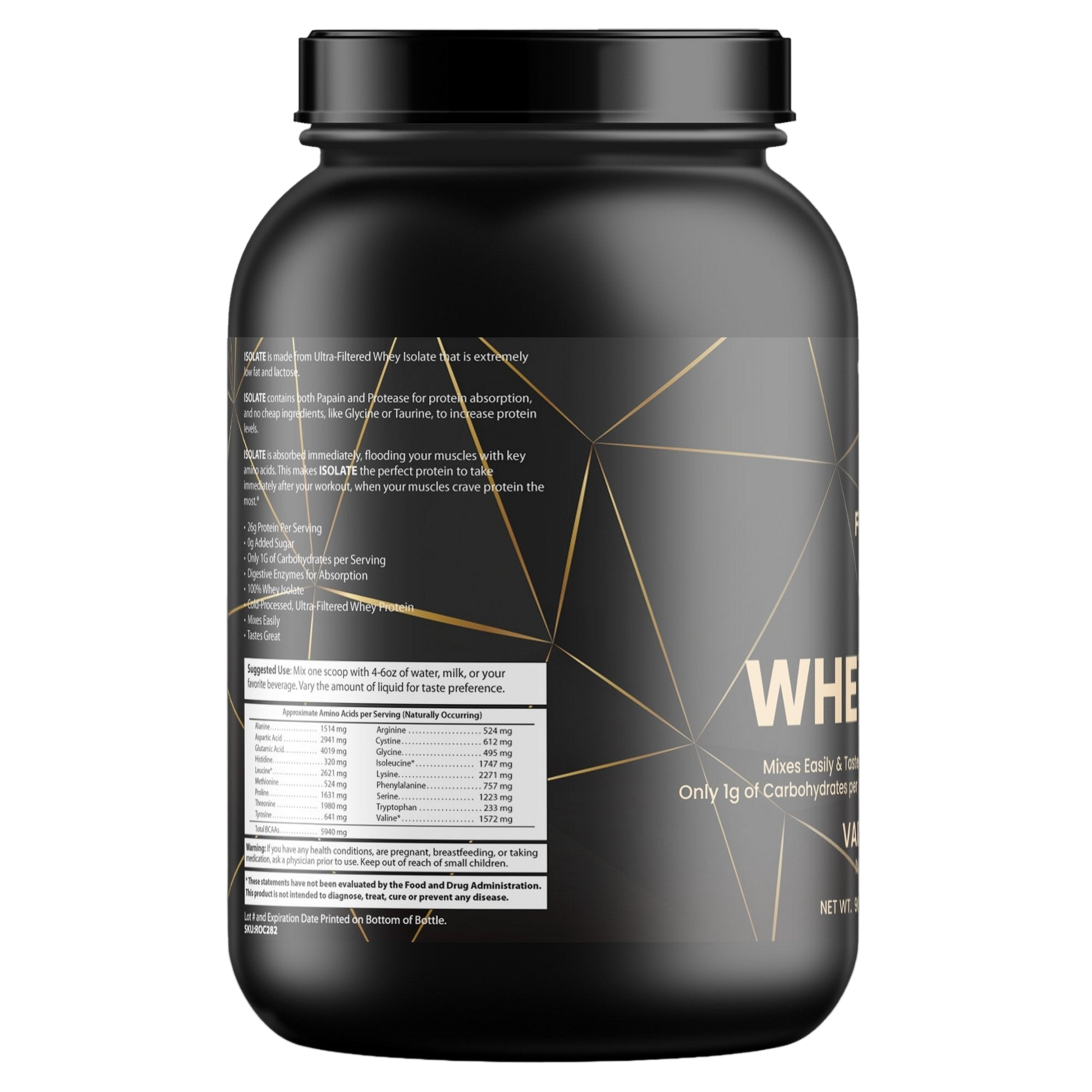 For Fathers Fitness 2lb 100 whey isolate vanilla milkshake label