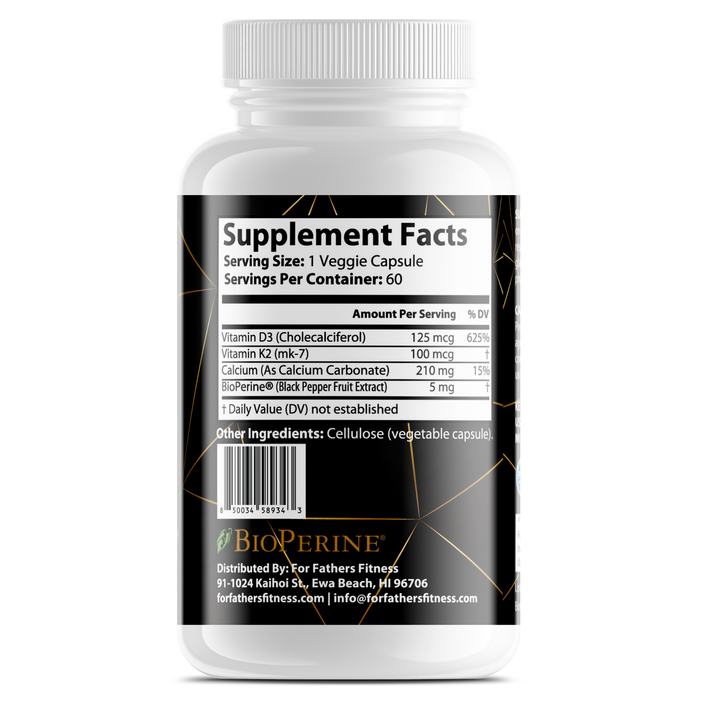 Vitamin K2 + D3 Supplement - Natural Vitamins for Health & Wellness