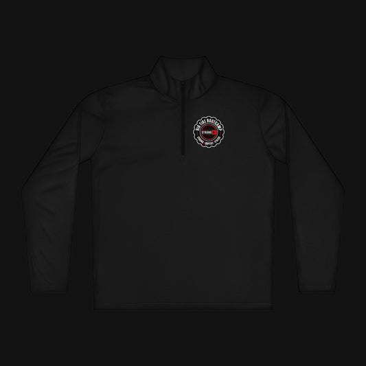 Strong AF Coach quarter-zip pullover, front