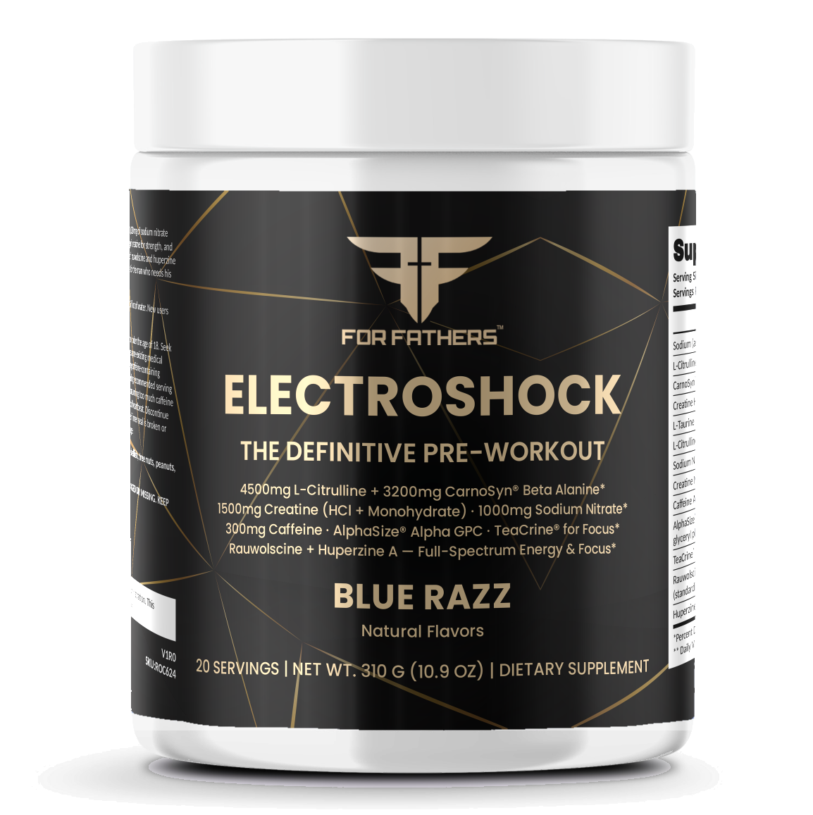 Electroshock Pre-Workout – Blue Razz – For Fathers Fitness – front