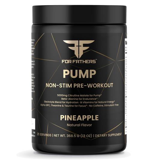 Pump Non-Stim Pre-Workout – Pineapple – For Fathers Fitness – front