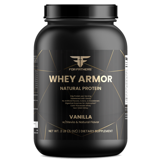 Whey Armor Natural Protein – Vanilla – For Fathers Fitness – front