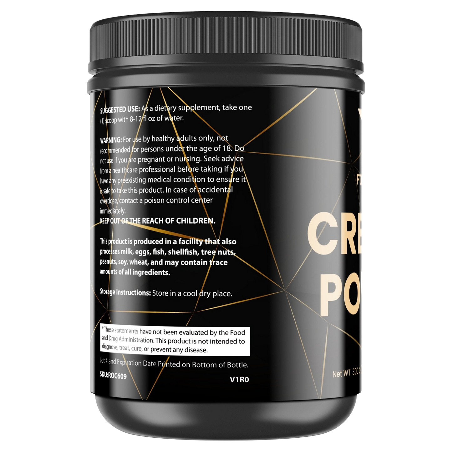 Creatine Monohydrate label