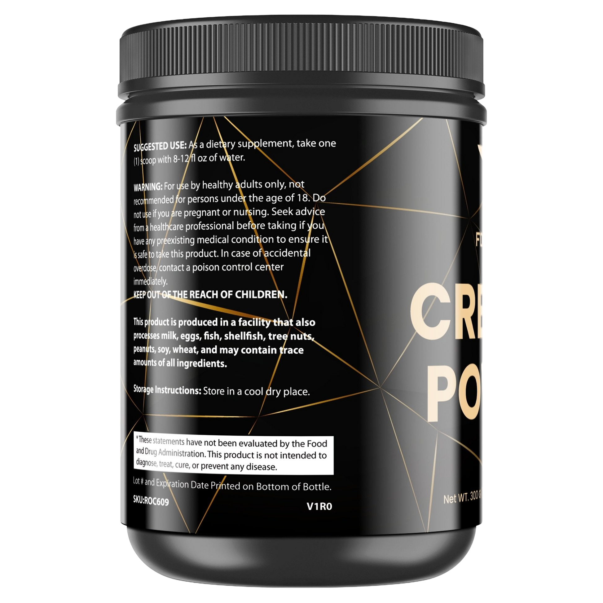 Creatine Monohydrate label