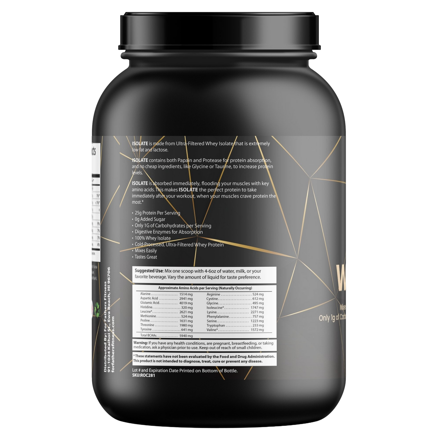 Chocolate Whey Isolate label