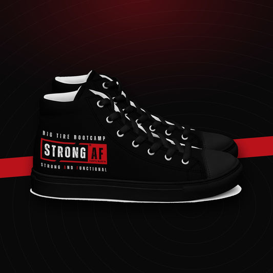 bg2|39094402810052|STRONG AF Mens High Top Canvas Shoes - Big Tire Bootcamp STRONG AF apparel