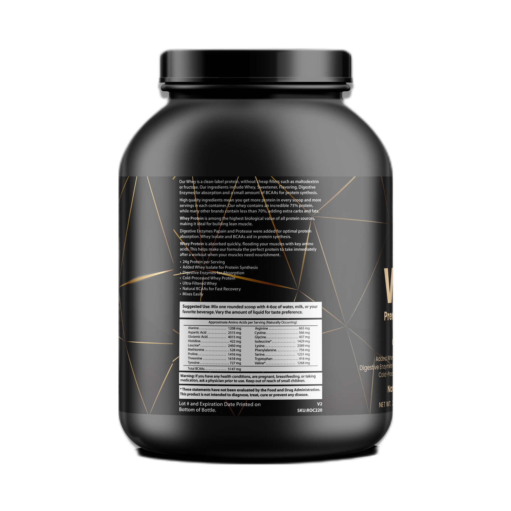For Fathers Fitness 5lb whey protein chocolate milkshake label