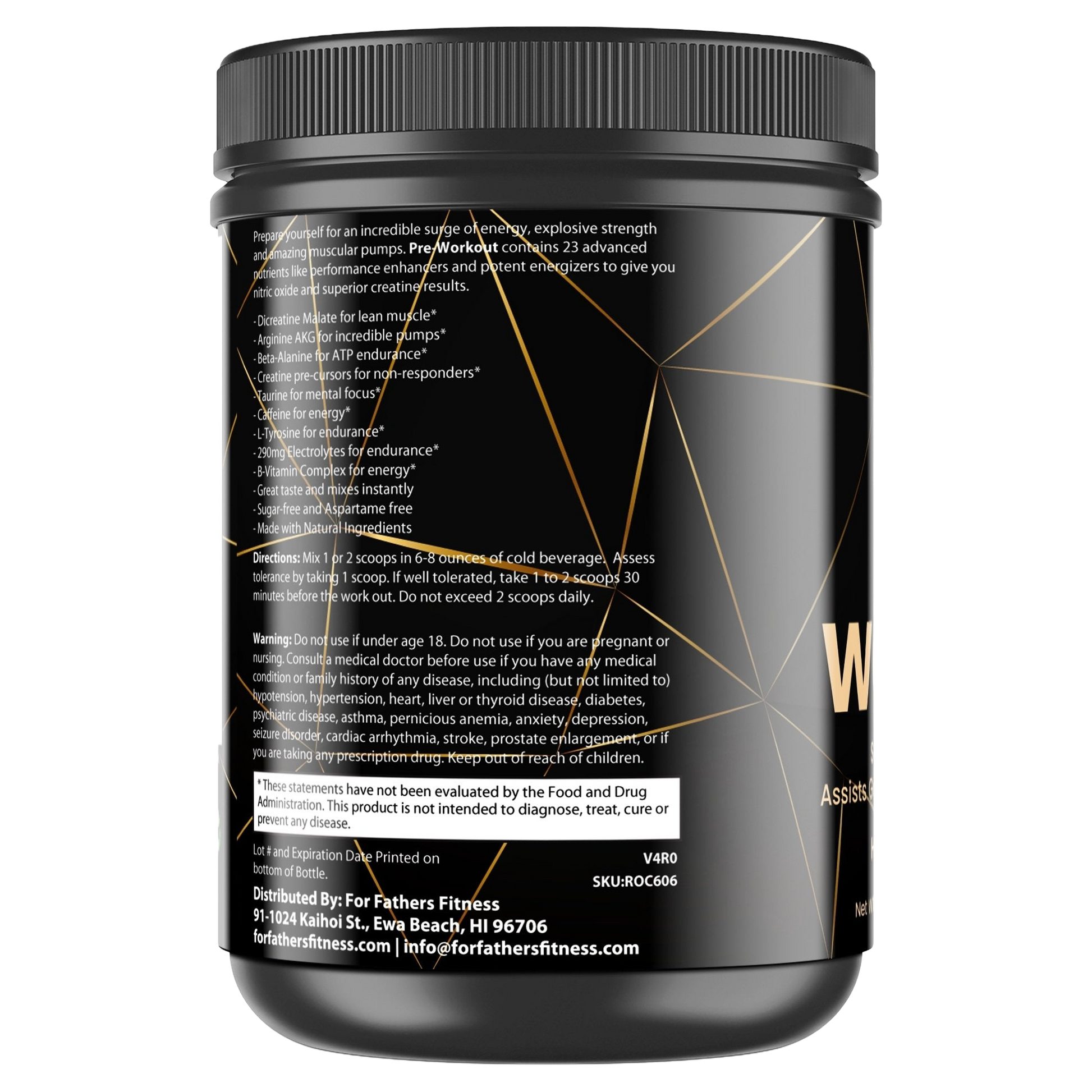 Watermelon Pre-Workout label