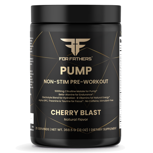 Pump Non-Stim Pre-Workout – Cherry Blast – For Fathers Fitness – front