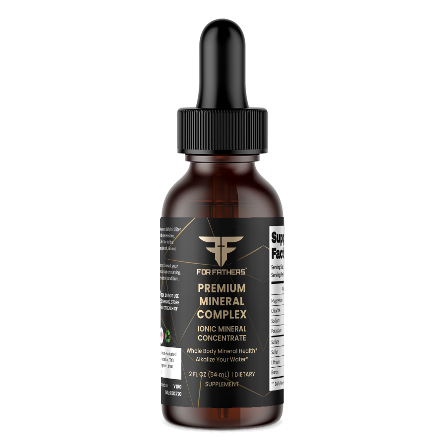 Premium Mineral Complex – Ionic Trace Minerals – For Fathers Fitness – front