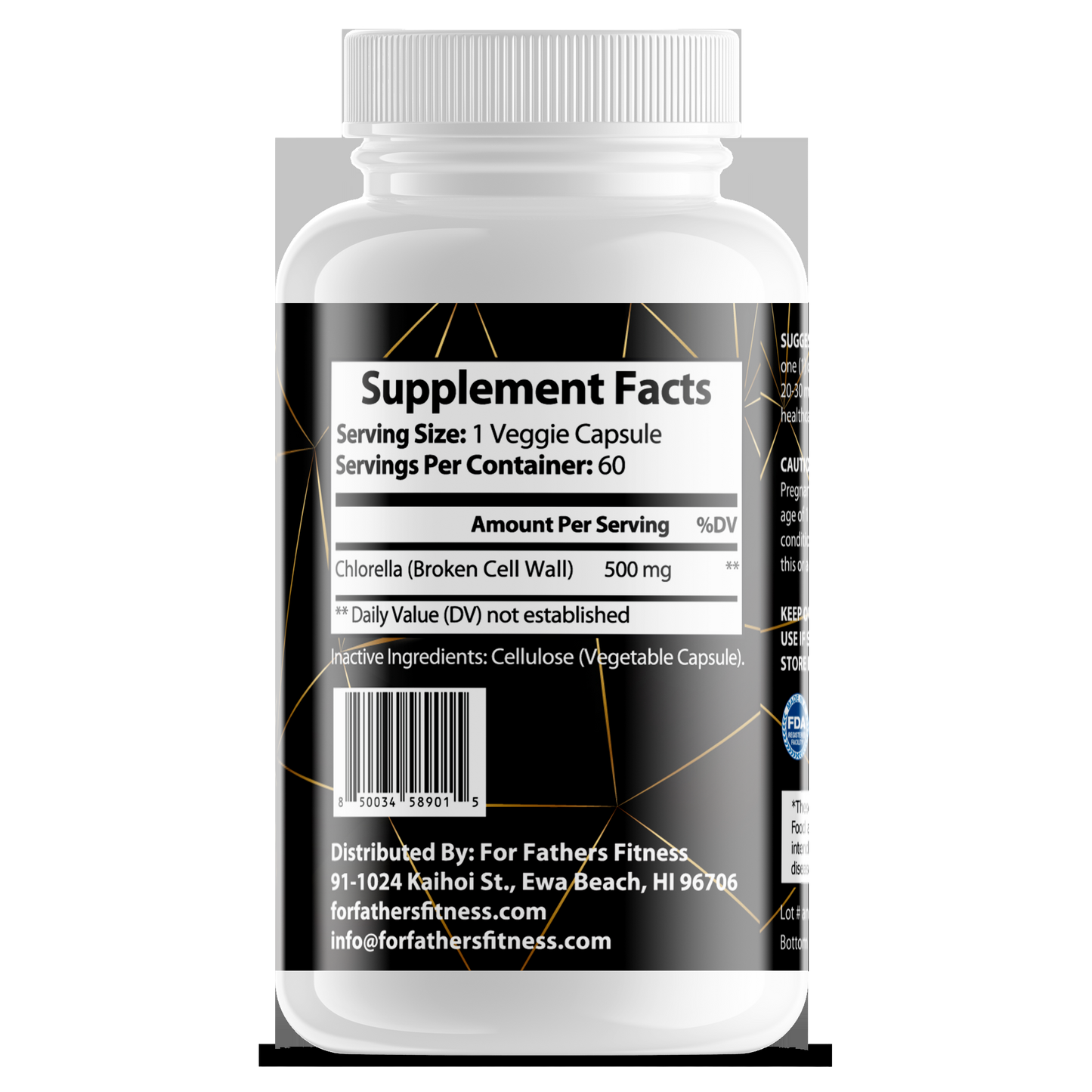Organic Chlorella tablets - supplement facts