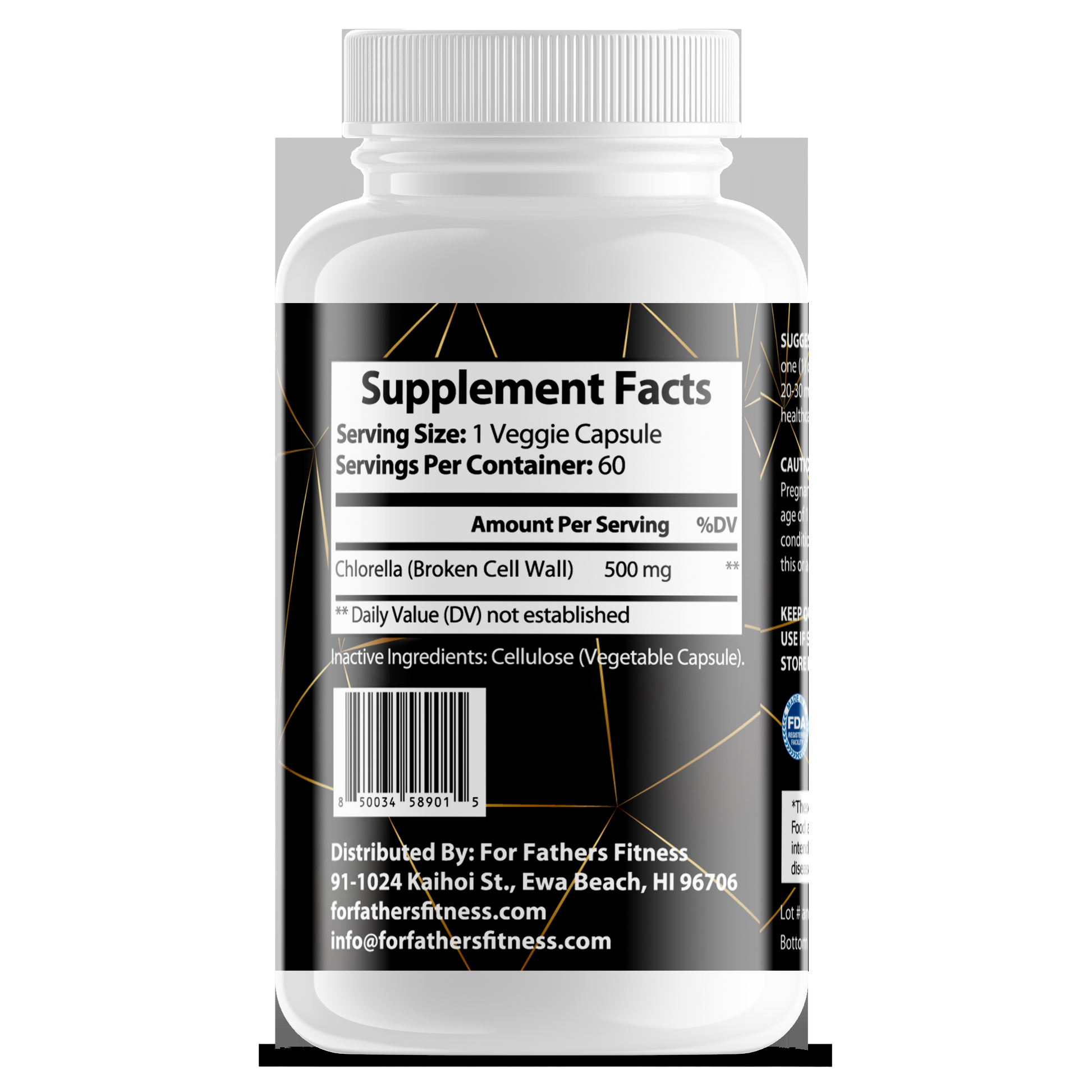 Organic Chlorella tablets - supplement facts