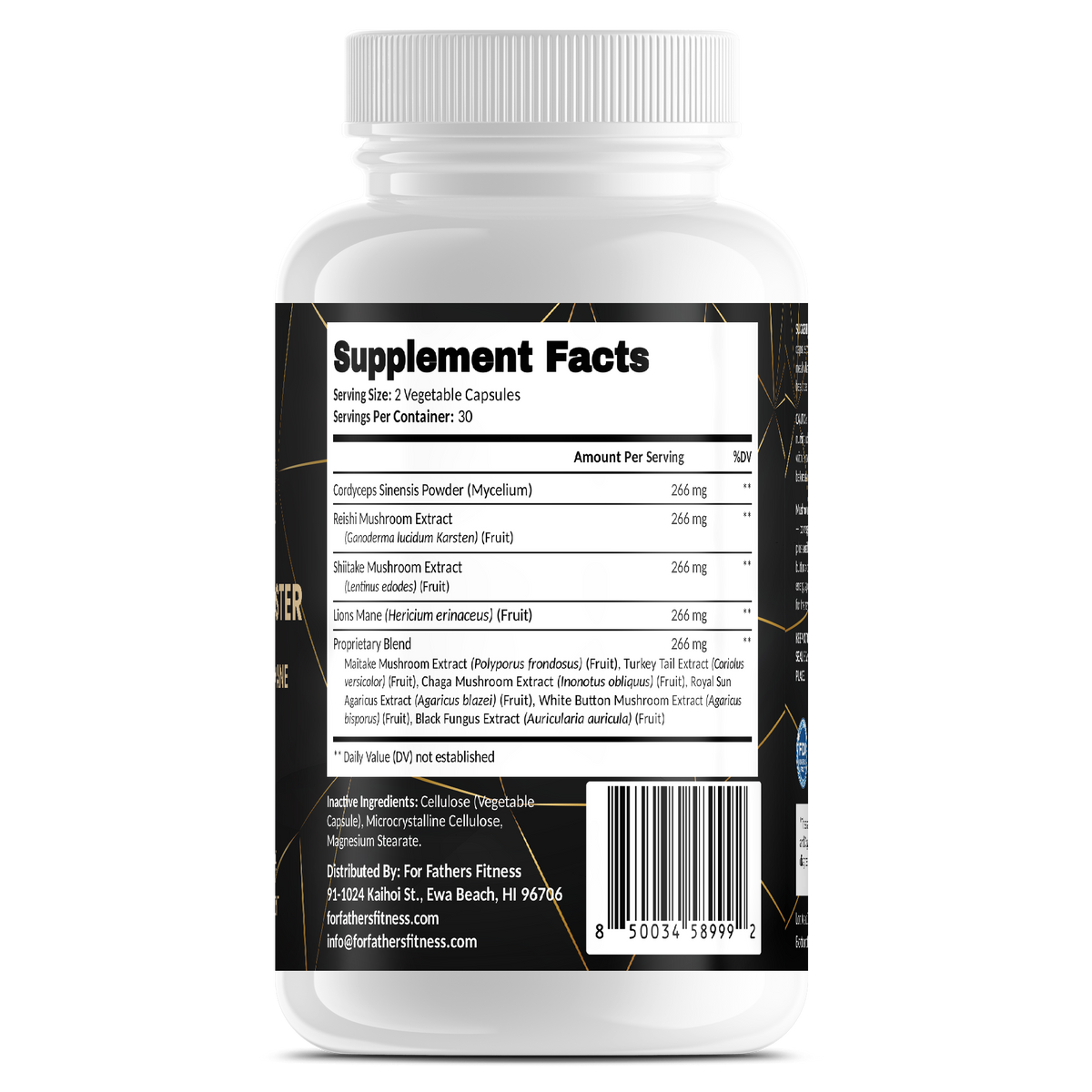 Mushroom Immune Booster – For Fathers Fitness – back