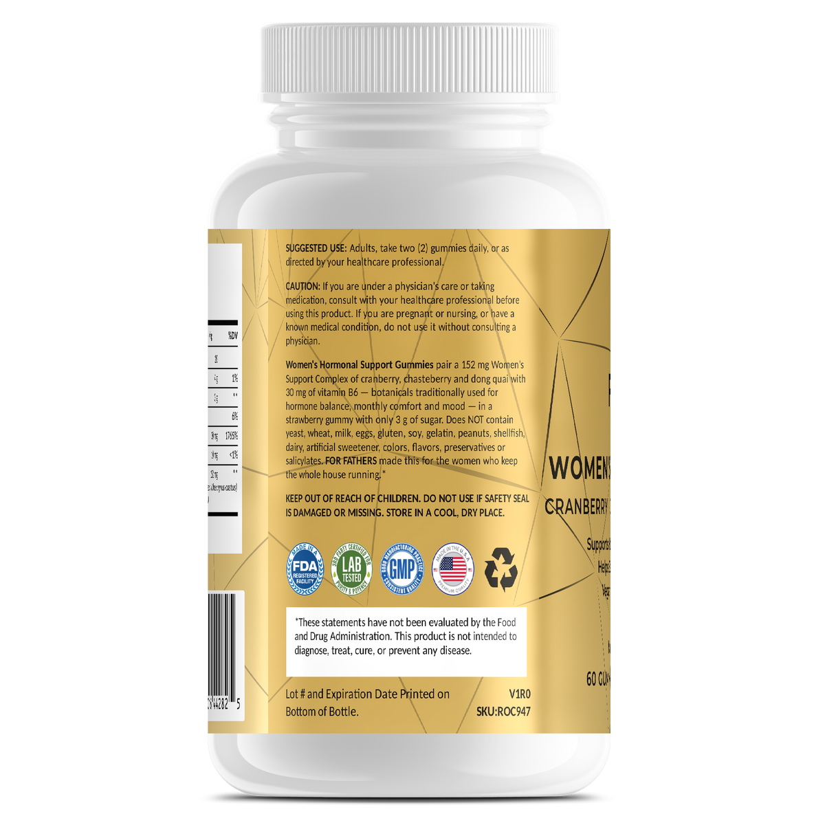 Women's Hormone Support Gummies – FOR HER by For Fathers Fitness – side