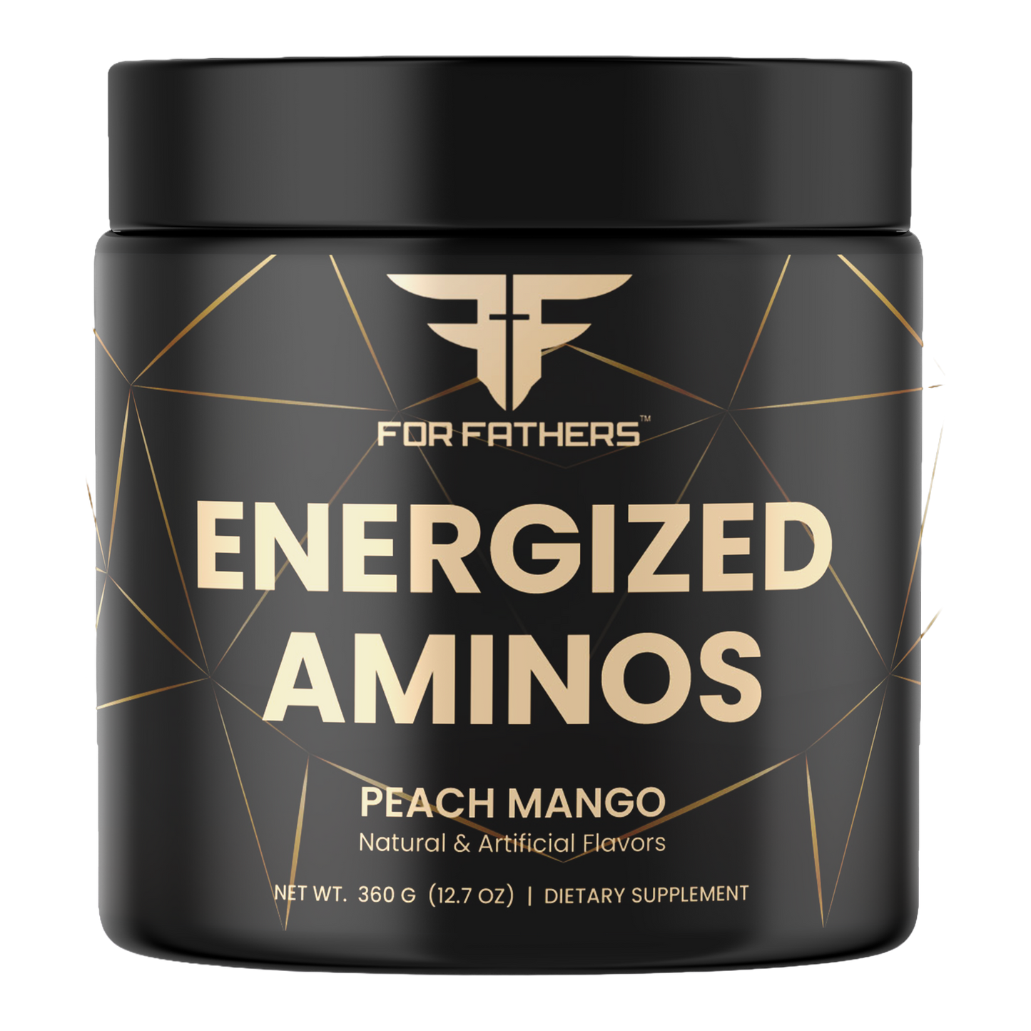 For Fathers Fitness amino energized peach mango flavor label