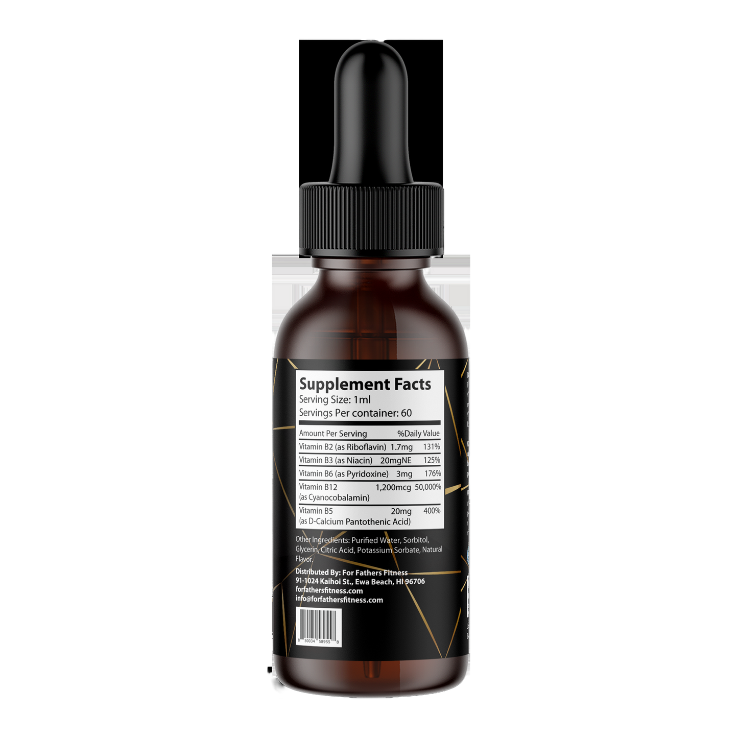 For Fathers Fitness b 12 vitamin b 12 complex label