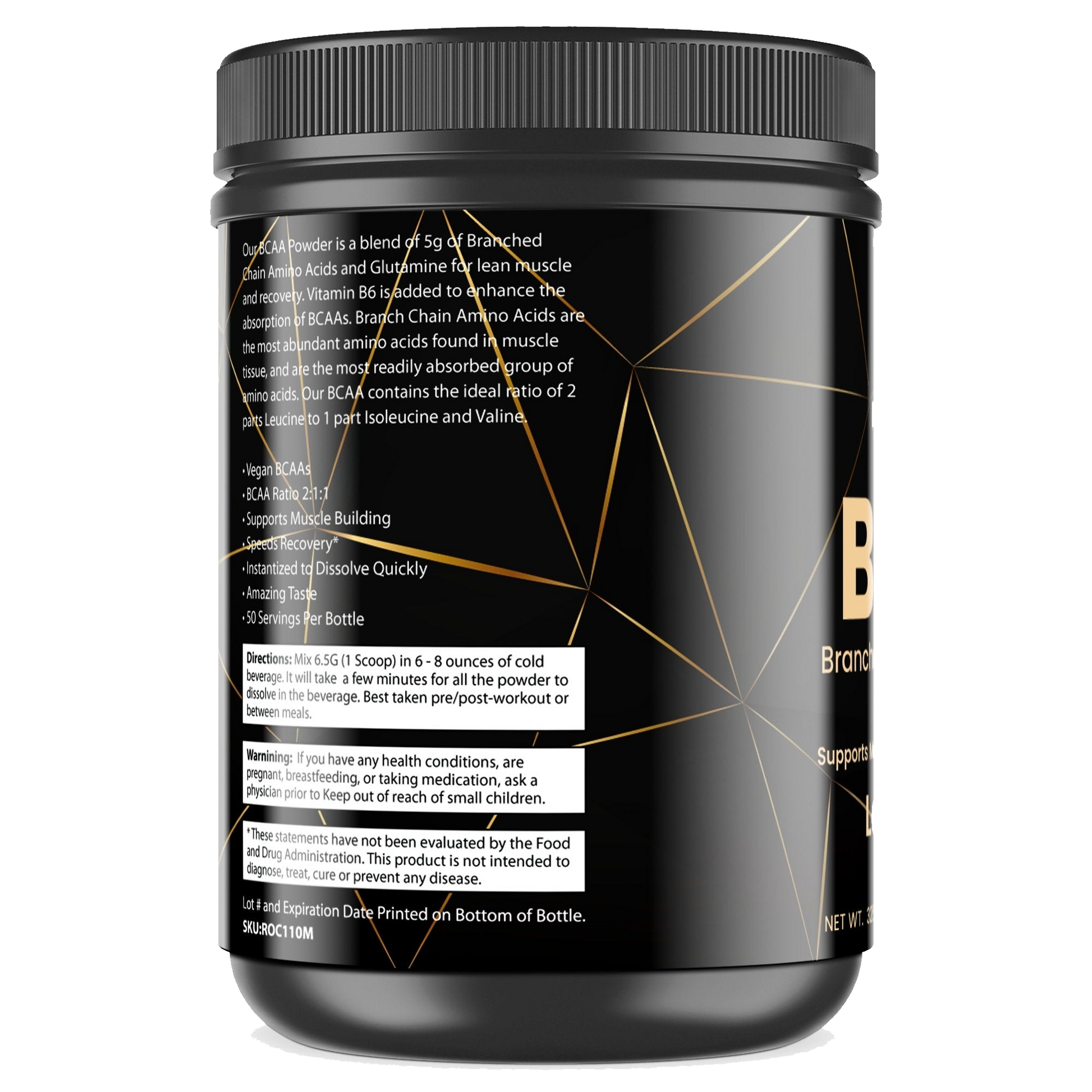 Lemon Lime BCAA 2:1:1 supplement - supplement facts
