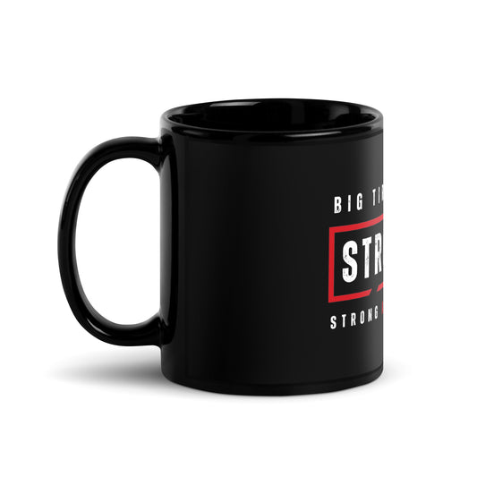STRONG AF Black Glossy Ceramic Mug