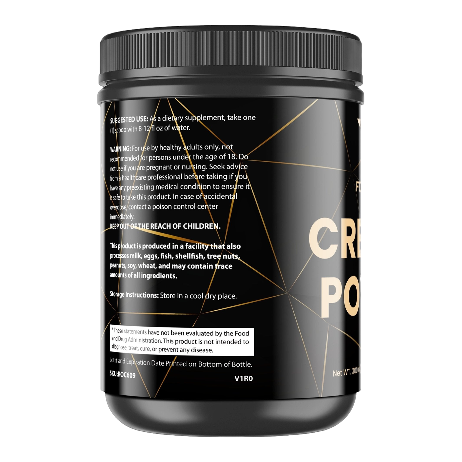 For Fathers Fitness creatine powder label
