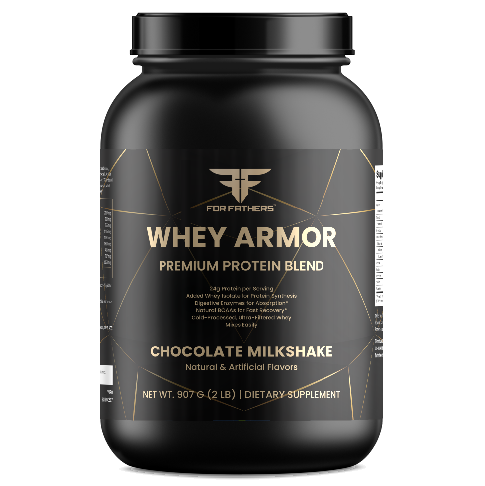 Whey Armor Protein – Chocolate Milkshake – For Fathers Fitness – front