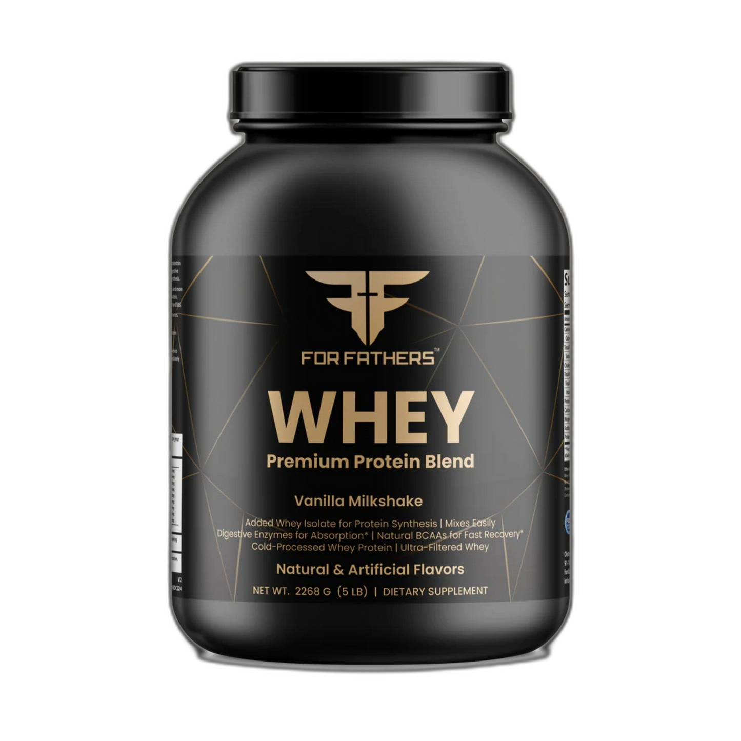 5LB Vanilla Whey Protein on dark