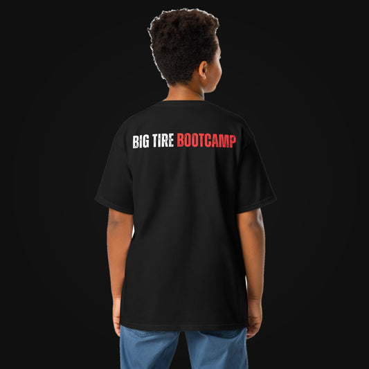 Big Tire Bootcamp Youth Classic Tee on dark