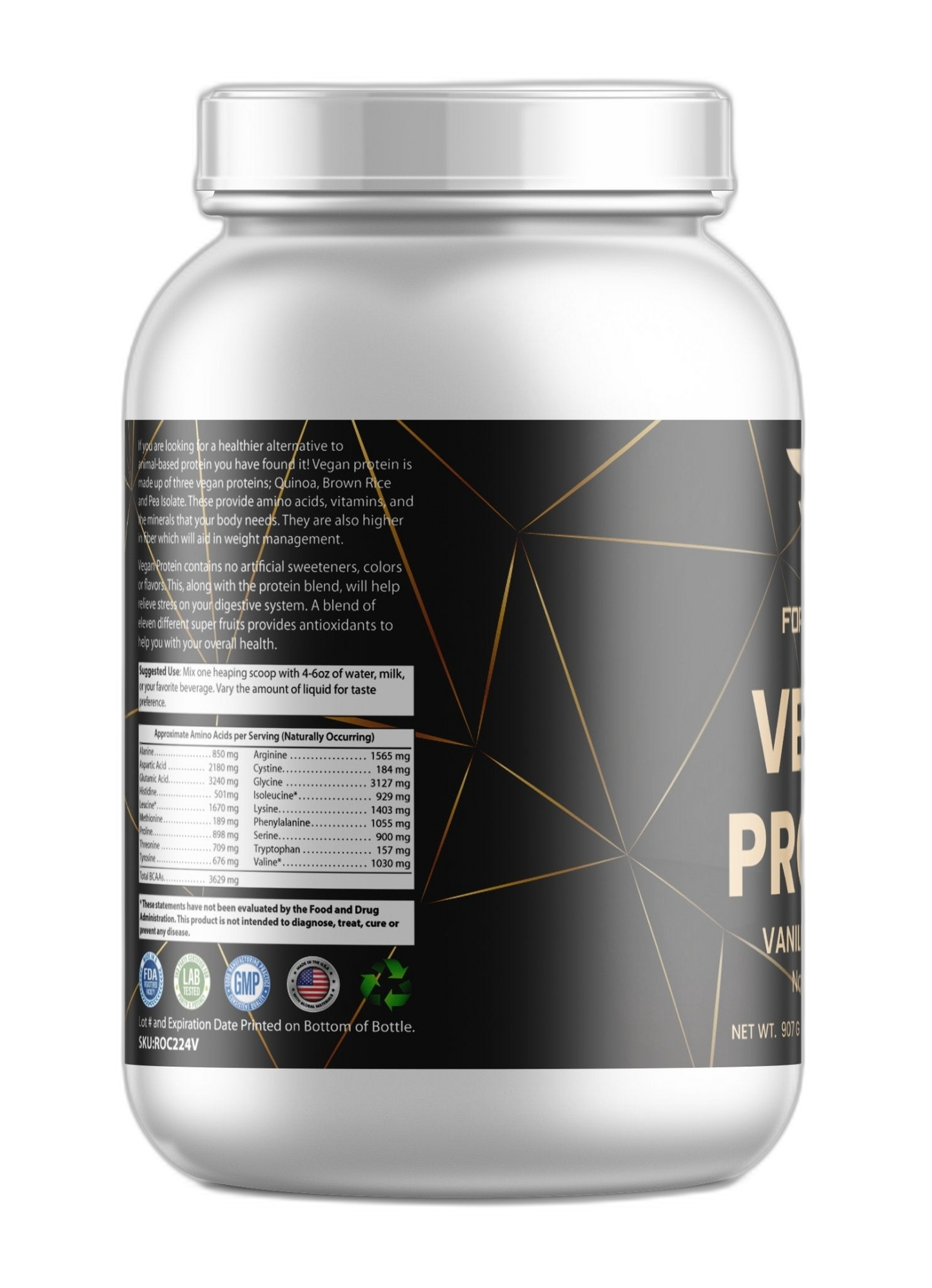 product on dark